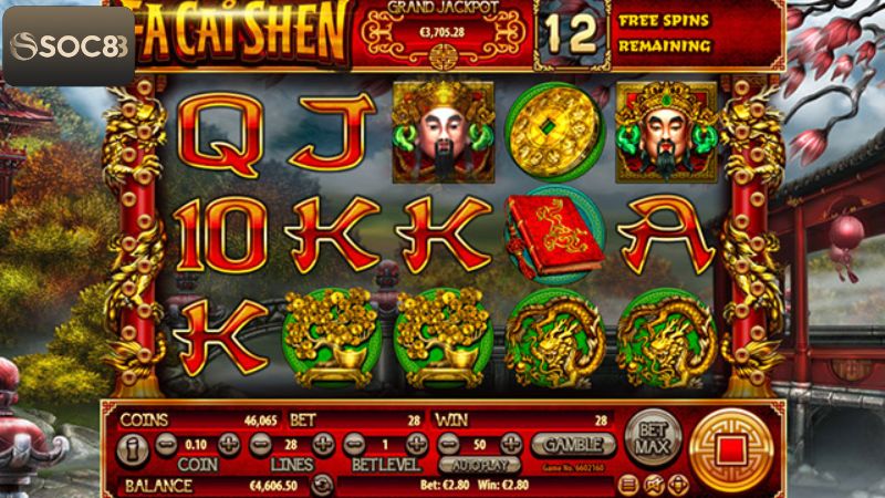 Fa Cai Shen - Siêu Phẩm Nổ Hũ Hấp Dẫn Mới Ra Mắt Tại Soc88 3 Biểu tượng đặc biệt khi quay hũ Thần Tài Soc88