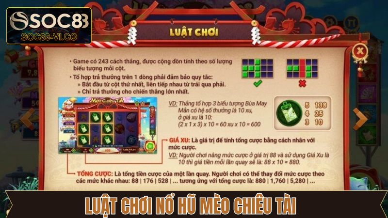 Một vài tính năng có trong game nổ hũ mèo chiêu tài