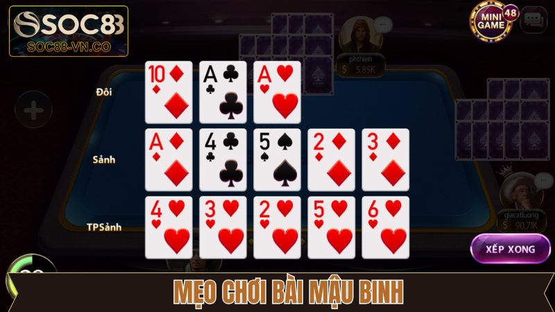 Kinh nghiệm chơi mậu binh đáng để tham khảo 